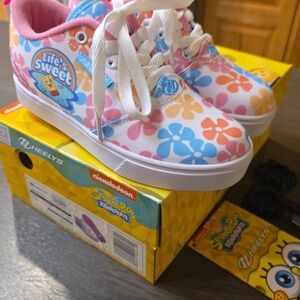 Nickelodeon Kids' Floral Sneakers - Pink and Blue